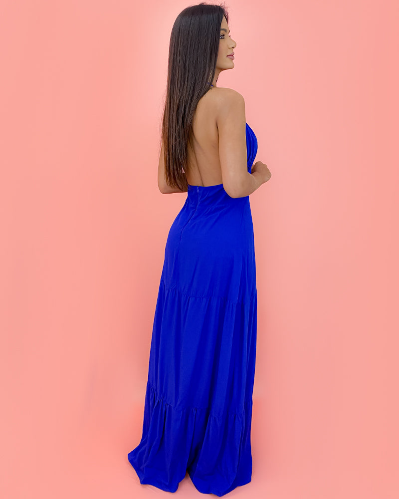 Vestido Janaína - Azul Royal