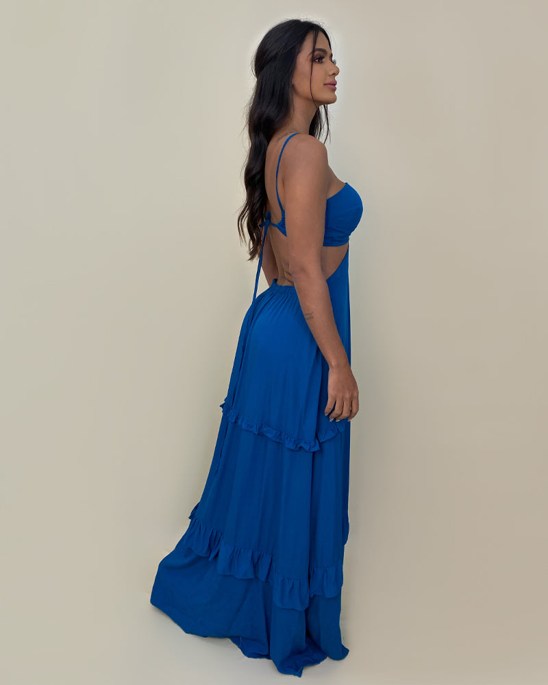 Vestido Michelle - Azul Petróleo