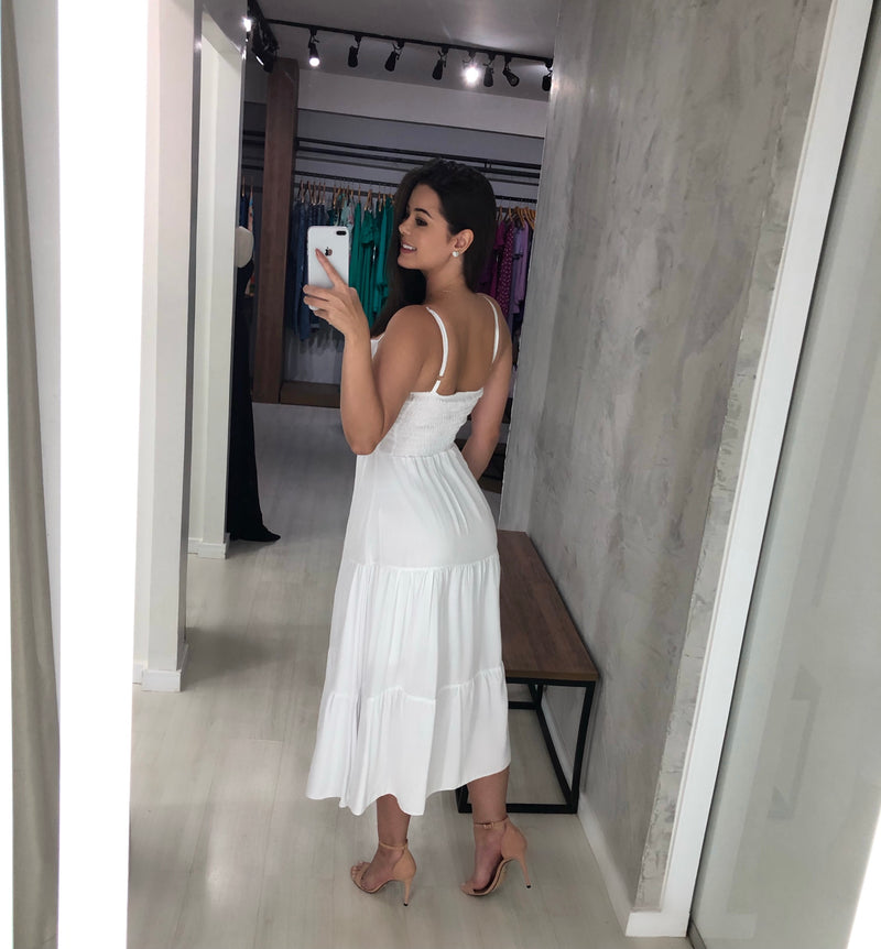 Vestido Jéssica Midi - Branco