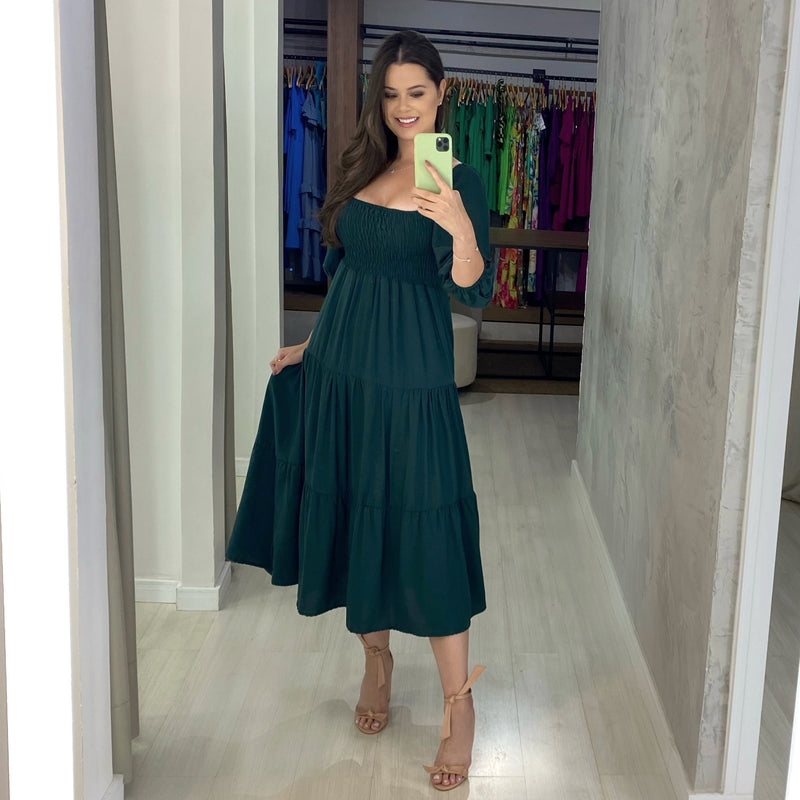 Vestido Juliana - Verde Esmeralda