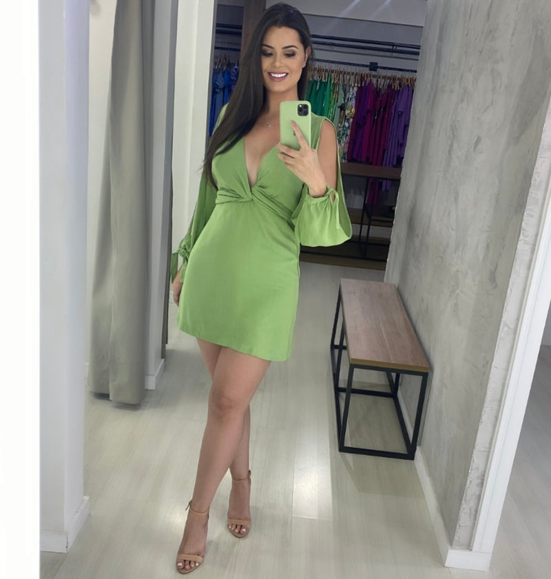 Vestido Marília - Folhagem