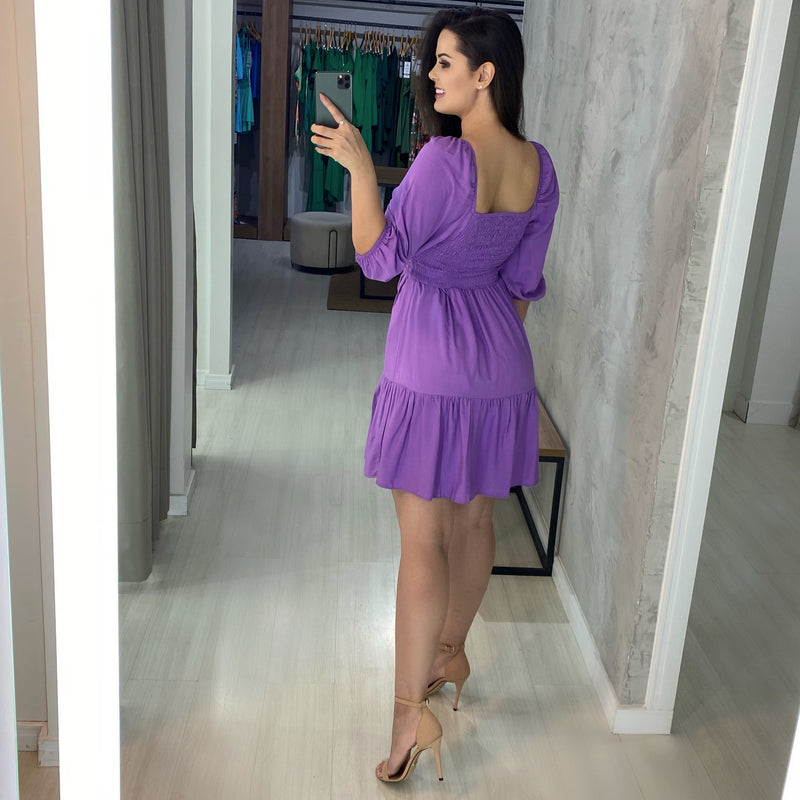 Vestido Juliana Curto - Lilás
