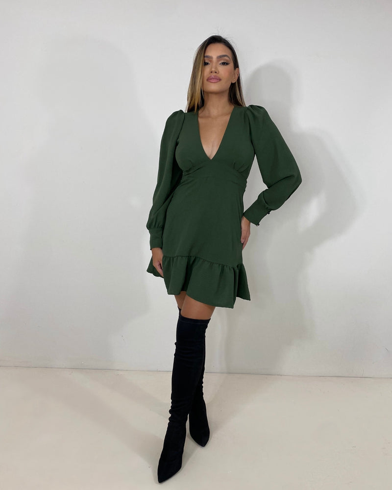 Vestido Vania - Verde Militar