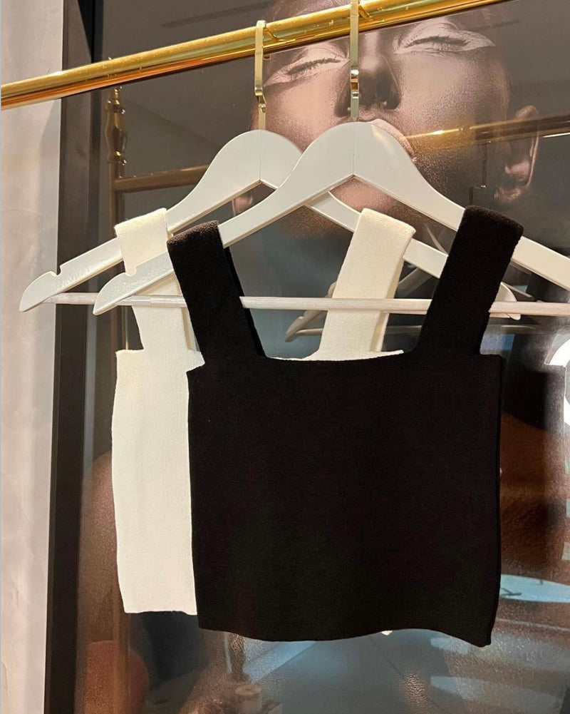 Cropped Faixa com Alça em Tricot - Cores