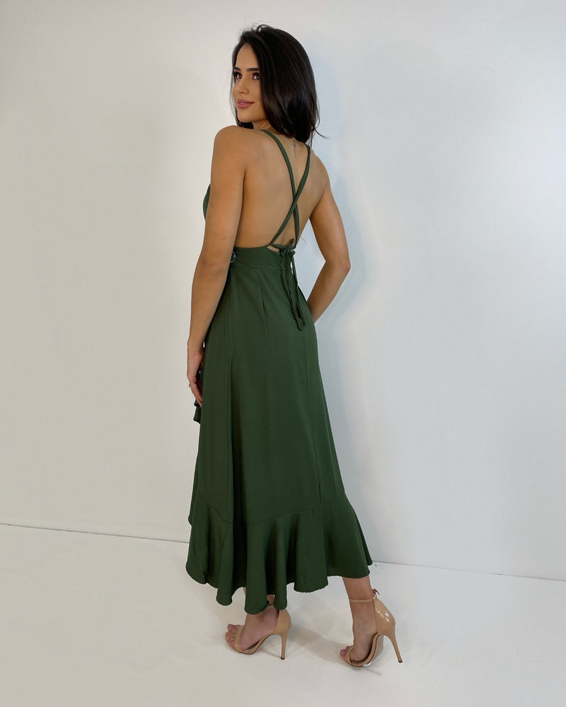 Vestido Zaya - Verde Militar