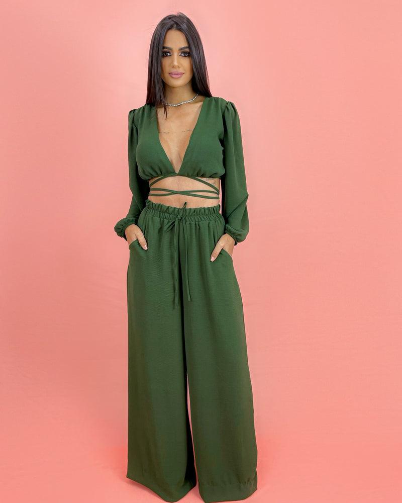 Cropped Simone - Verde Militar