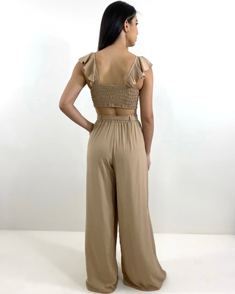 Conjunto Pantalona Samira - Nude