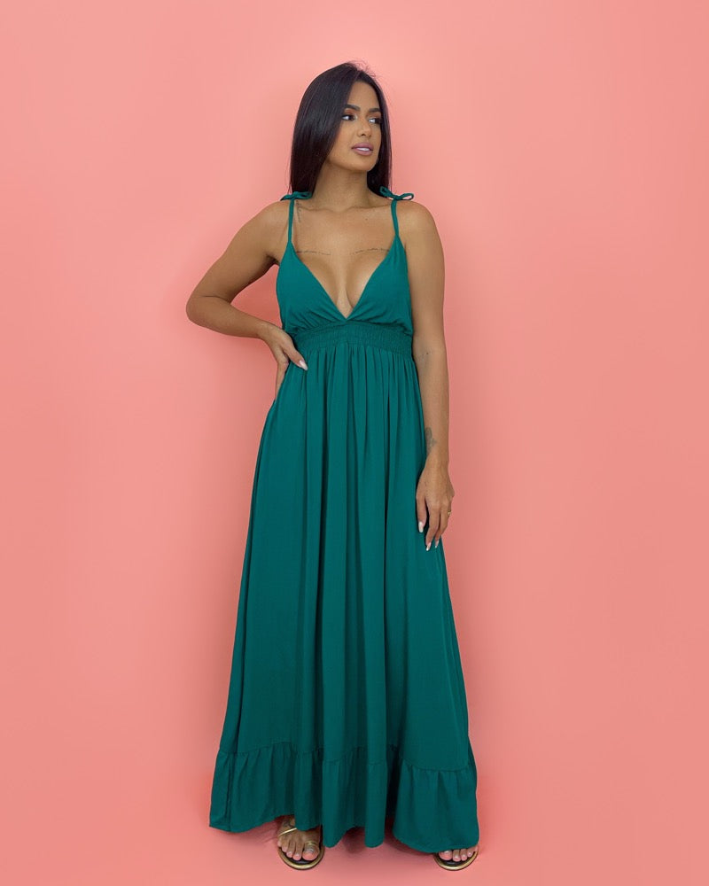 Vestido Valentina Longo - Verde Amazônia