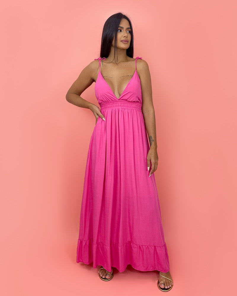 Vestido Valentina Longo - Rosa Chiclete