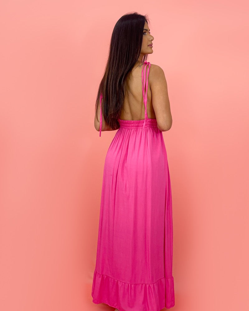 Vestido Valentina Longo - Rosa Chiclete