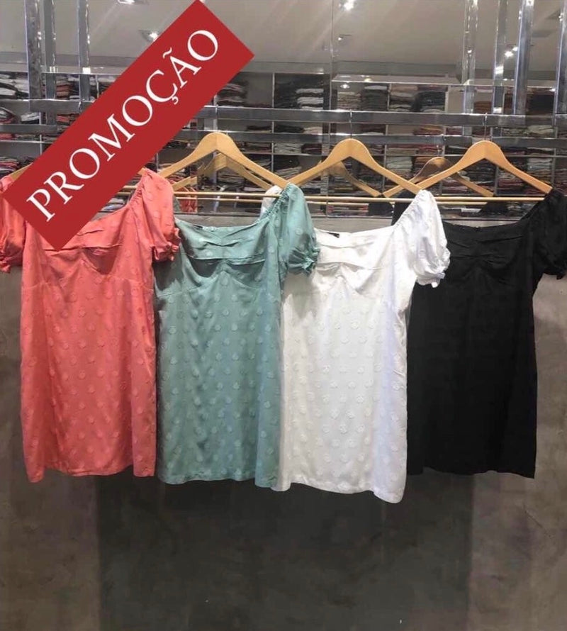 Vestido Poá - Cores