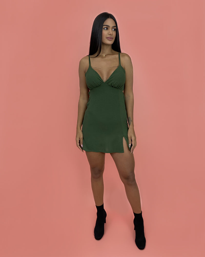 Vestido Elisângela - Verde Militar