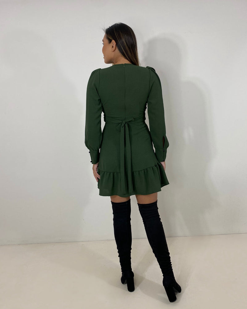 Vestido Vania - Verde Militar