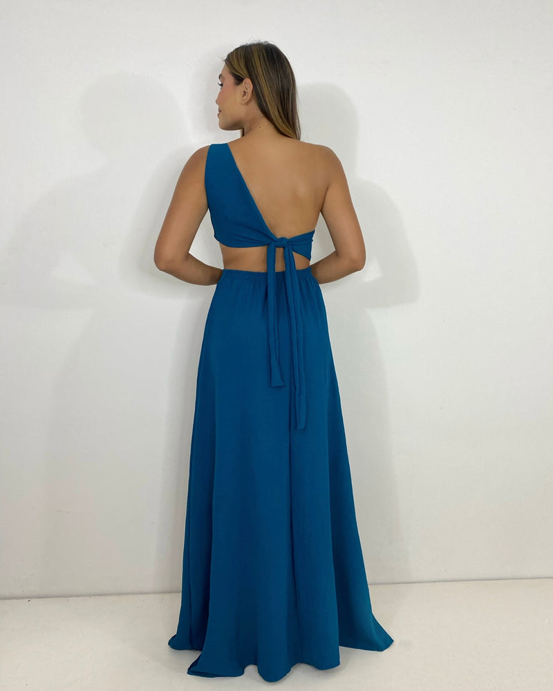 Vestido Karen - Azul Petróleo