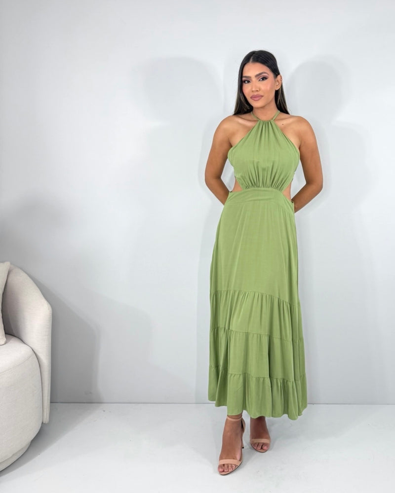 Vestido Estefane - Folhagem