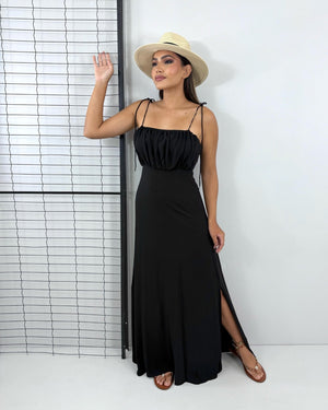 Vestido Drica Longo - Preto