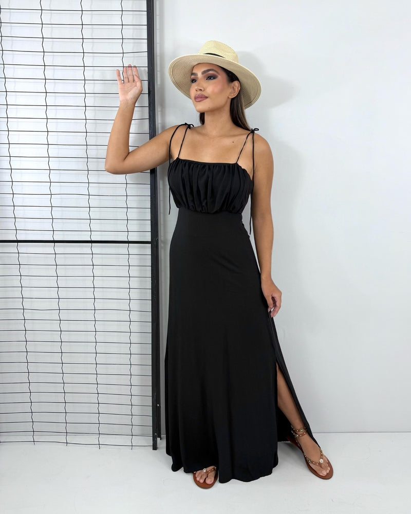 Vestido Drica Longo - Preto