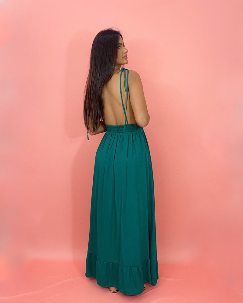 Vestido Valentina Longo - Verde Amazônia