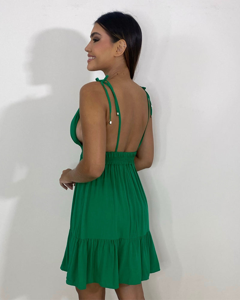 Vestido Valentina - Verde Bandeira