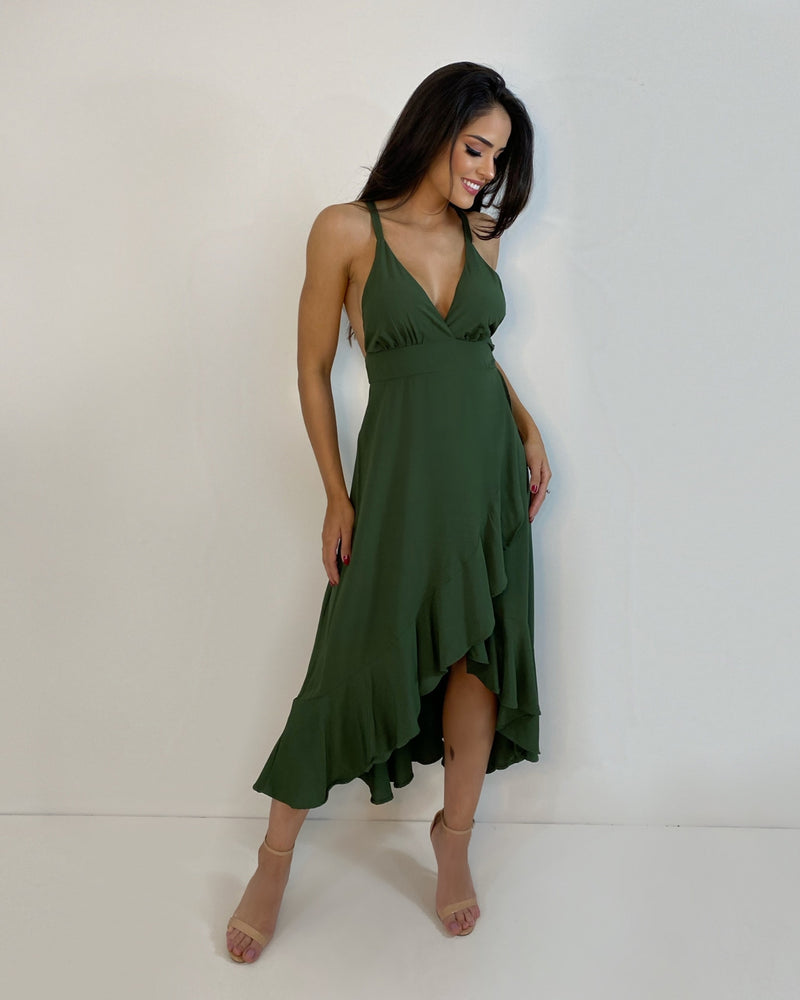 Vestido Zaya - Verde Militar