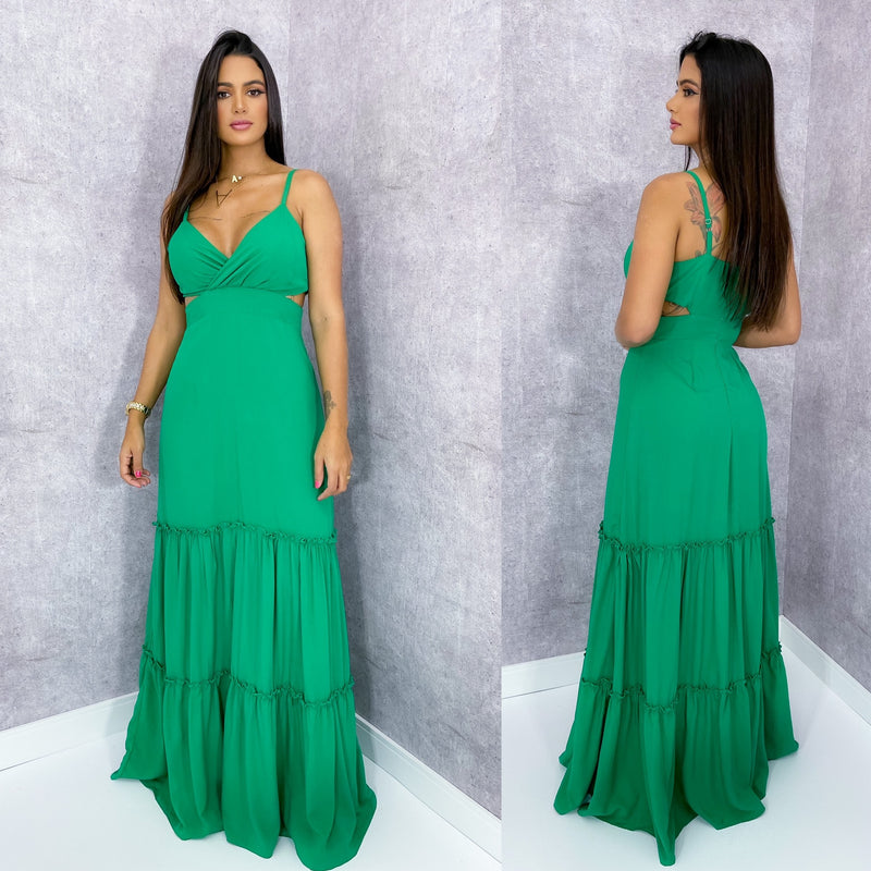 Vestido Laise - Verde Bandeira