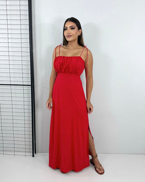 Vestido Drica Longo - Vermelho