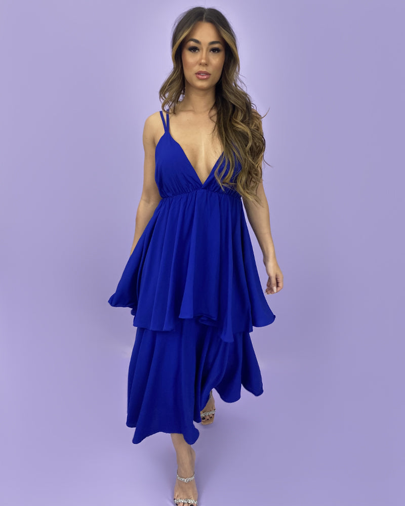 Vestido Hellen - Azul Royal