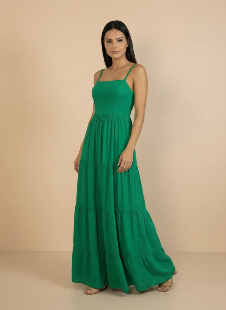 Vestido Miriam Verde Bandeira Closet RC