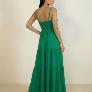 Vestido Miriam Verde Bandeira Closet RC costas