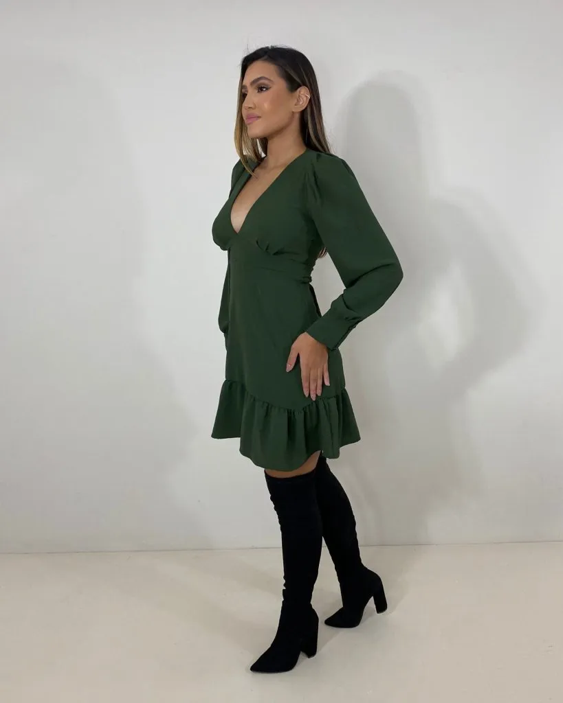 Vestido Vania - Verde Militar, foto 6
