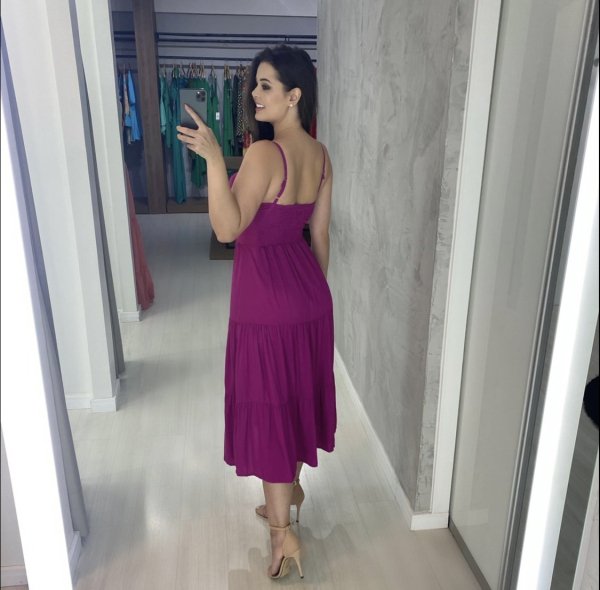 Vestido Jéssica Midi - Fúcsia - Imagem 4