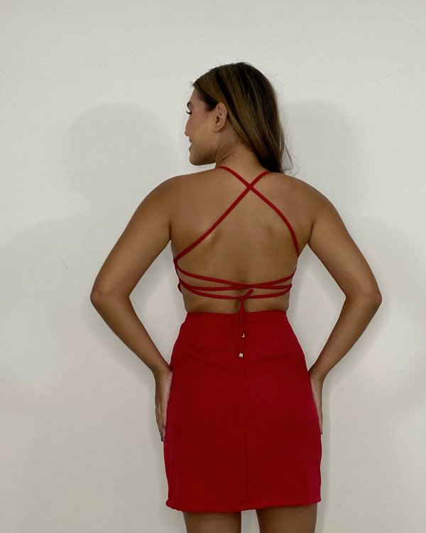 Vestido Thalia Curto - Vermelho - Imagem 4