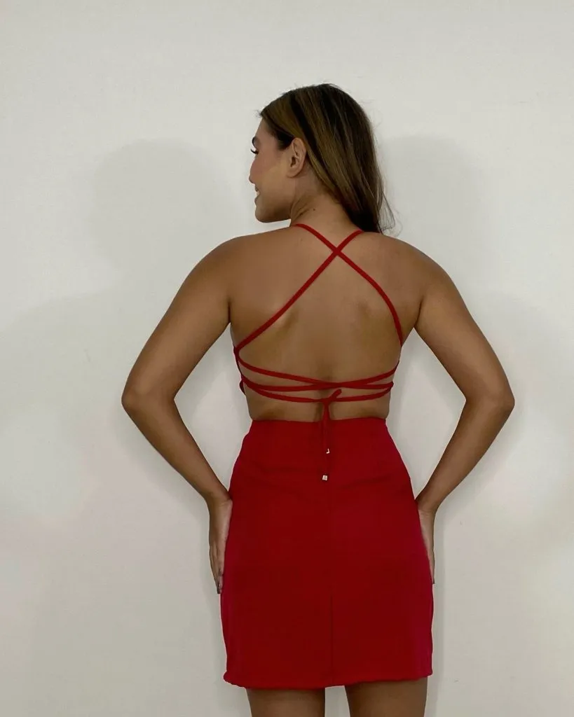 Vestido Thalia Curto - Vermelho