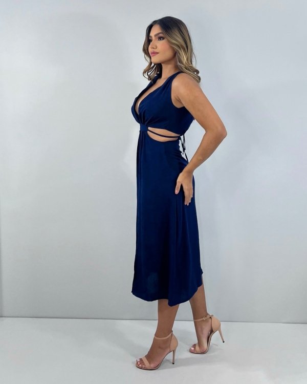 Vestido Aysha - Azul Marinho - Imagem 3
