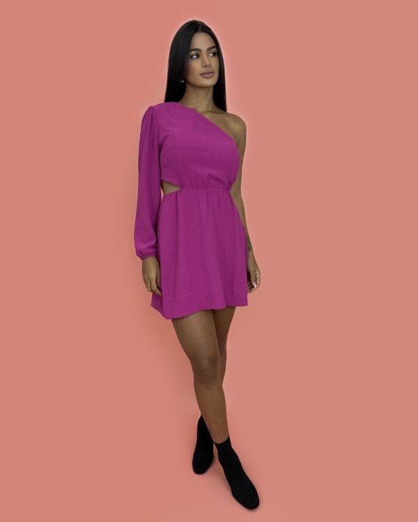 Vestido Luna em Duna - Fúcsia - Imagem 3