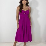 Vestido Jéssica Midi - Fúcsia