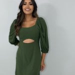 Vestido Yuna - Verde Militar