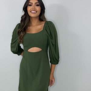 Vestido Yuna - Verde Militar - Image 1