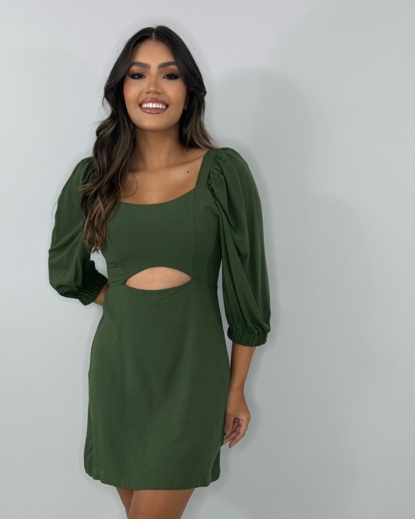 Vestido Yuna - Verde Militar