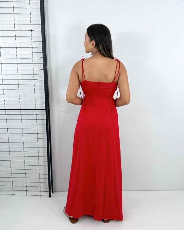 Vestido Drica Longo - Vermelho - Imagem 5