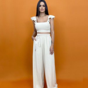 Calça Pantalona - Nude - Image 1