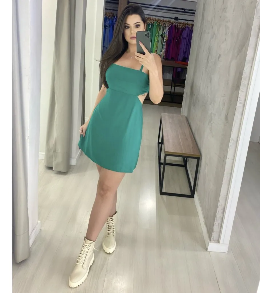 Vestido Olívia - Turquesa