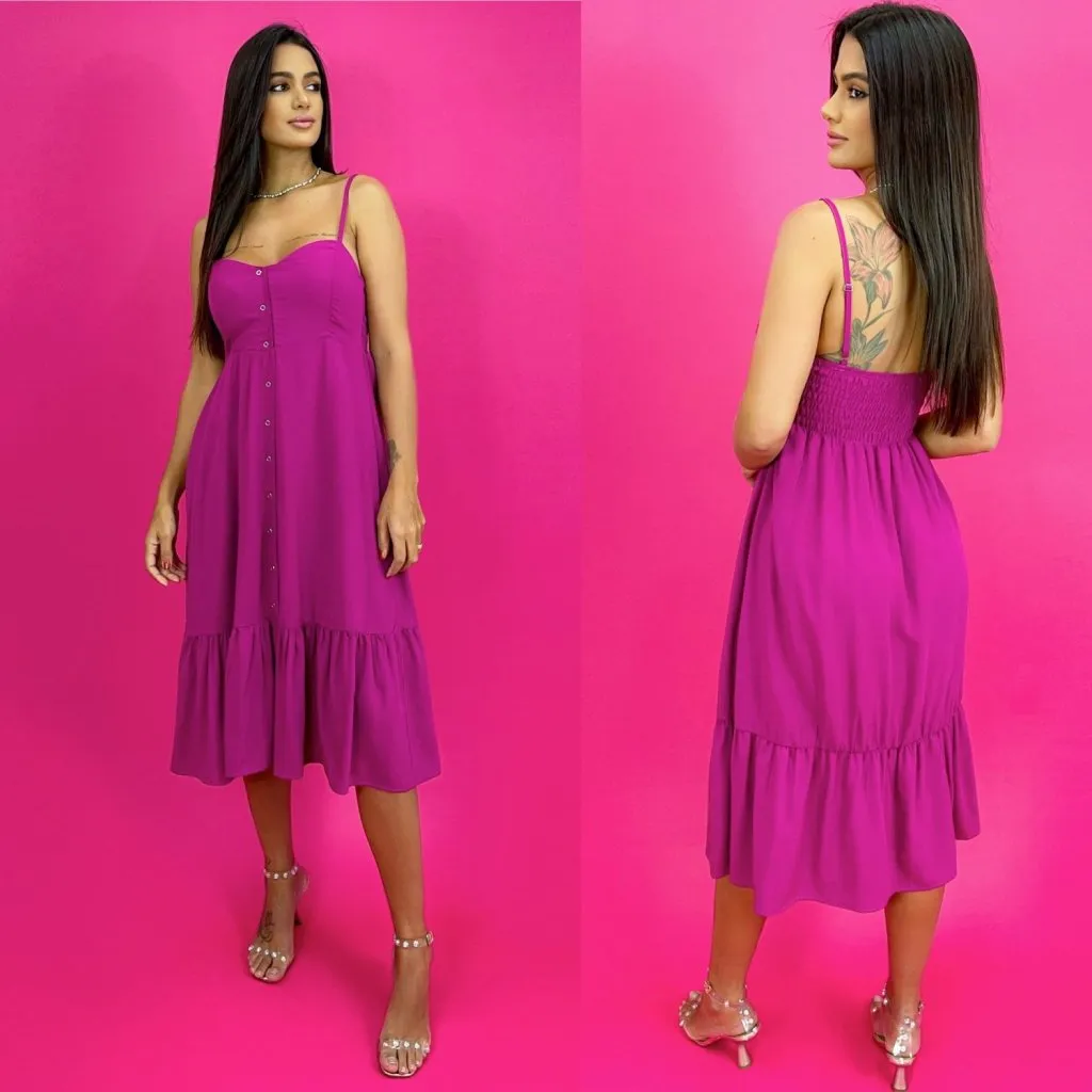 Vestido Evelyn - Fúcsia