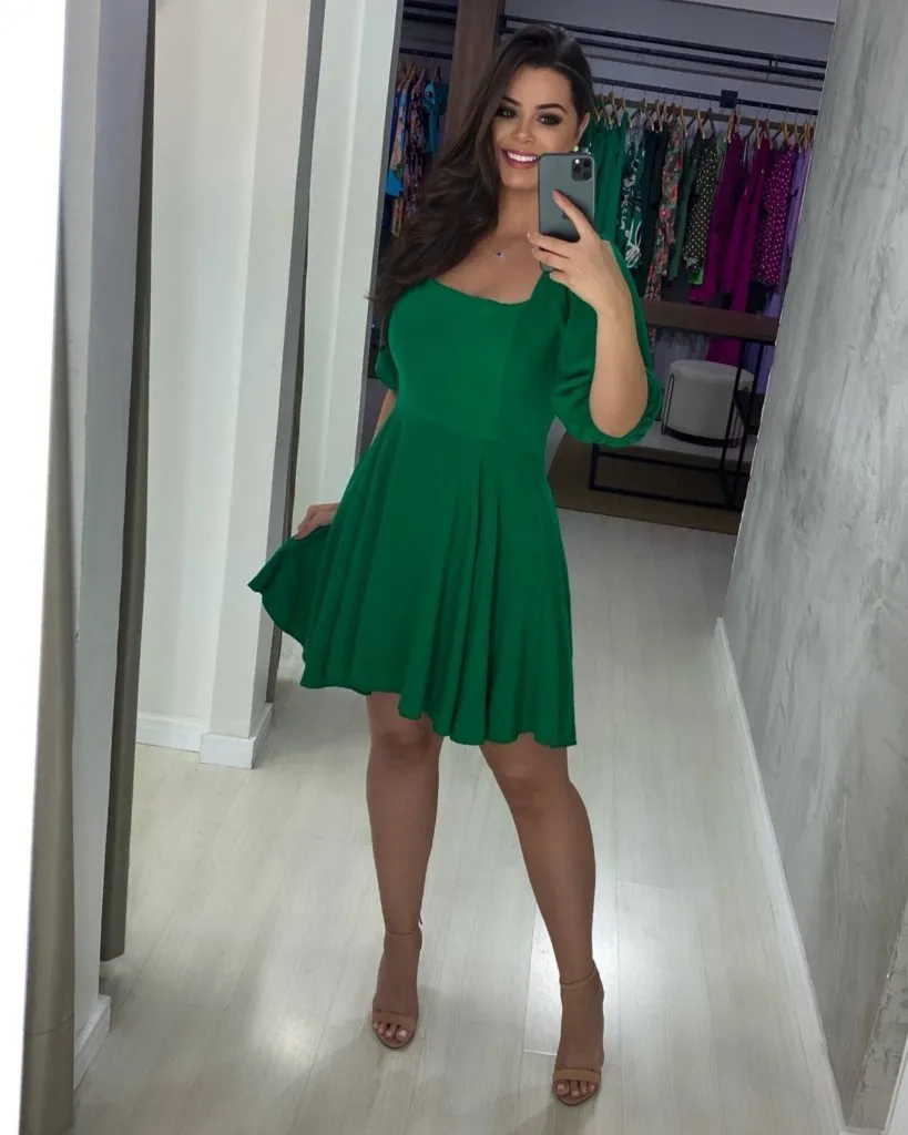Vestido Anne - Verde Bandeira