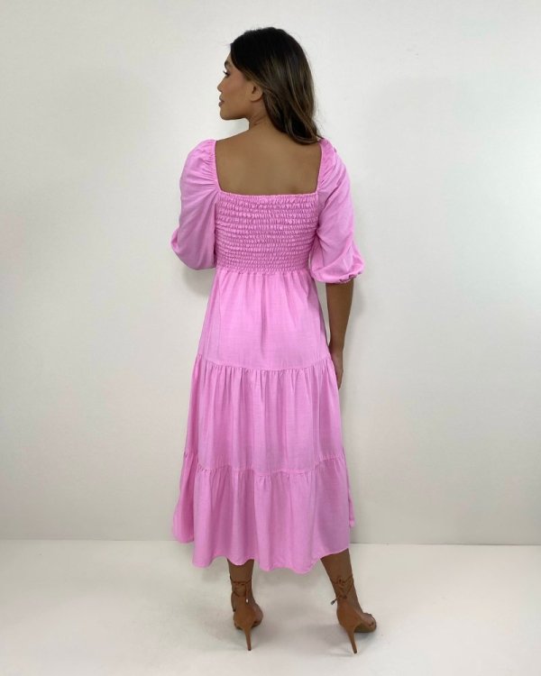 Vestido Juliana - Rosa Bebê - Imagem 5