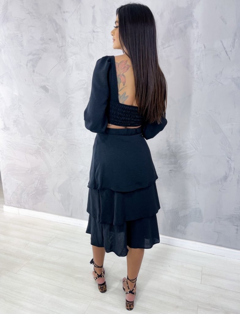 Conjunto Olga em Duna - Preto