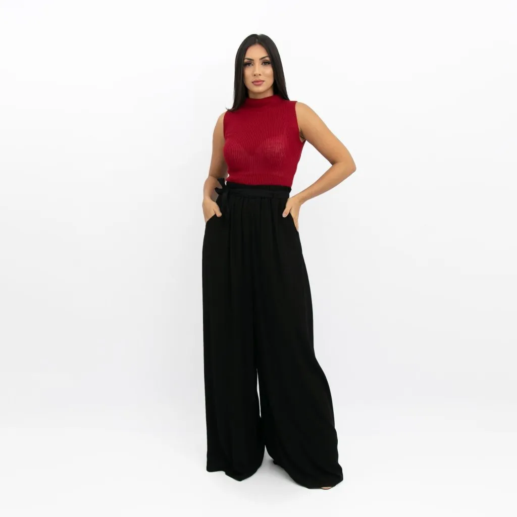 Blusa em Linha Mari - Vinho