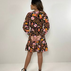 Vestido Lavínia - Primavera Fundo Preto - Image 4