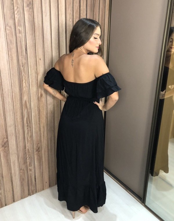 Vestido Gisele - Preto - Crepinho - Imagem 2