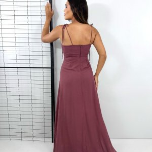 Vestido Drica Longo - Marrom - Image 4